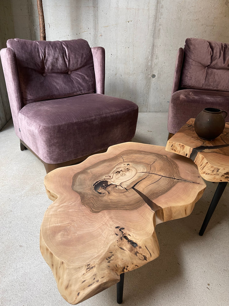 Couchtisch Baumscheibe Massivholz | Holzwerk Hamburg
