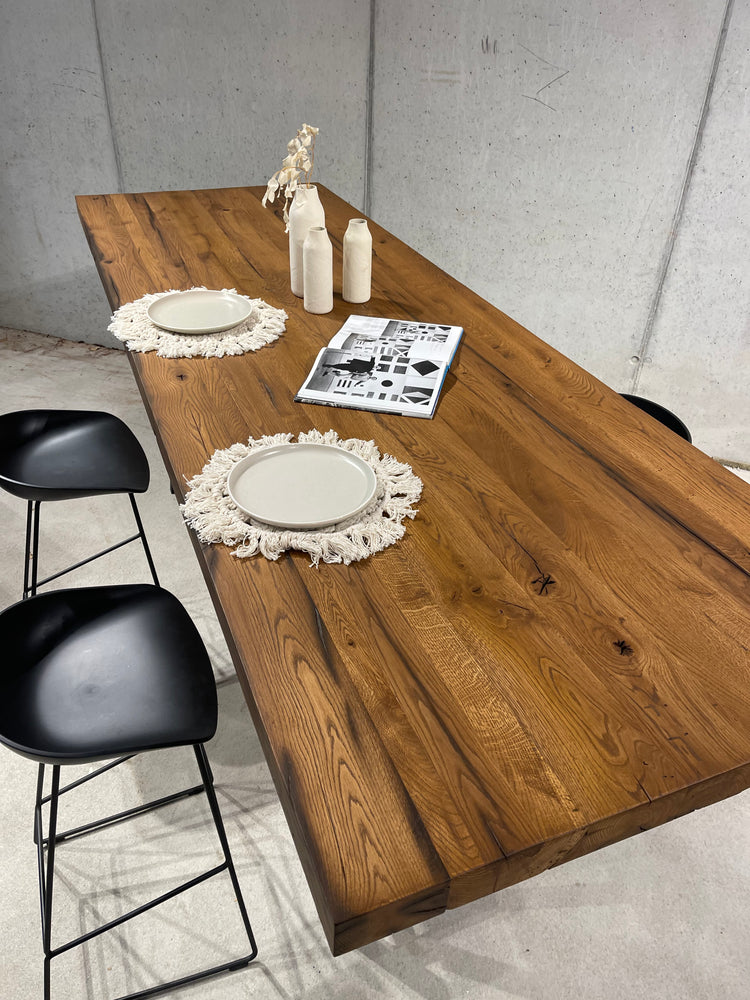 Bartisch Massivholztisch | Hochtisch Massivholz | Bar Tisch Eichenholz