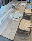 Tischplatte aus Eichenholz helles Holz