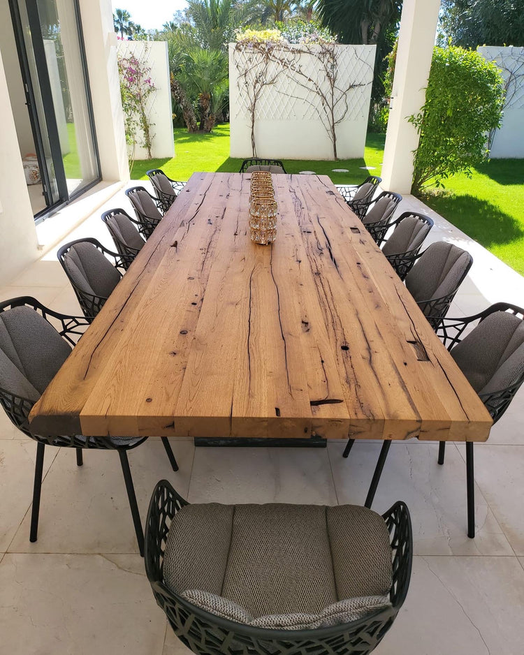 Massivholztisch für den Garten | Outdoor Tisch | Holzwerk Hamburg