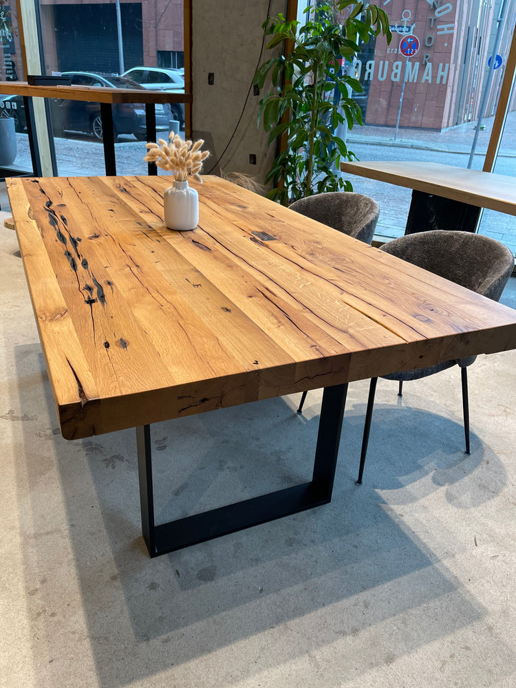 Esstisch Eichenholz Altholz Massivholz 200x100cm | Holzwerk Hamburg