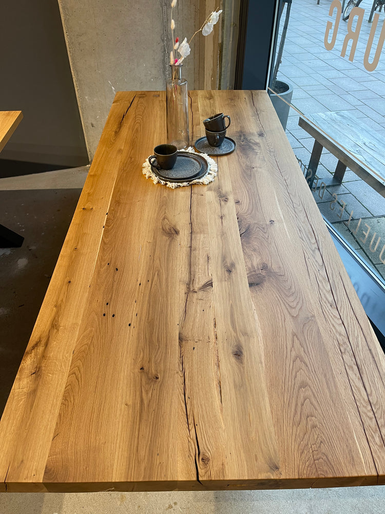 Tischplatte Massivholz Eiche Altholz von Holzwerk Hamburg