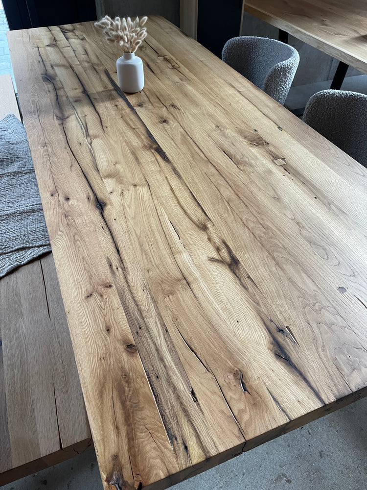Tischplatte Massivholztisch Eiche rustikal 