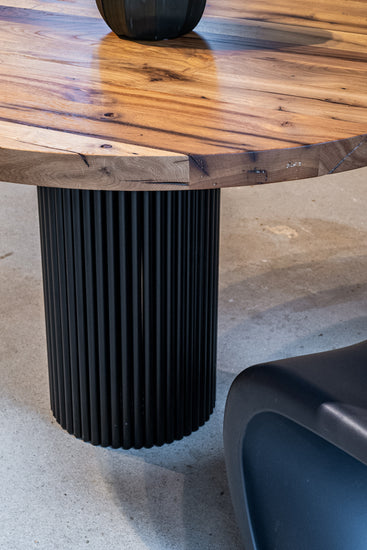 Tisch rund Holz | Tisch mit Lamellen
