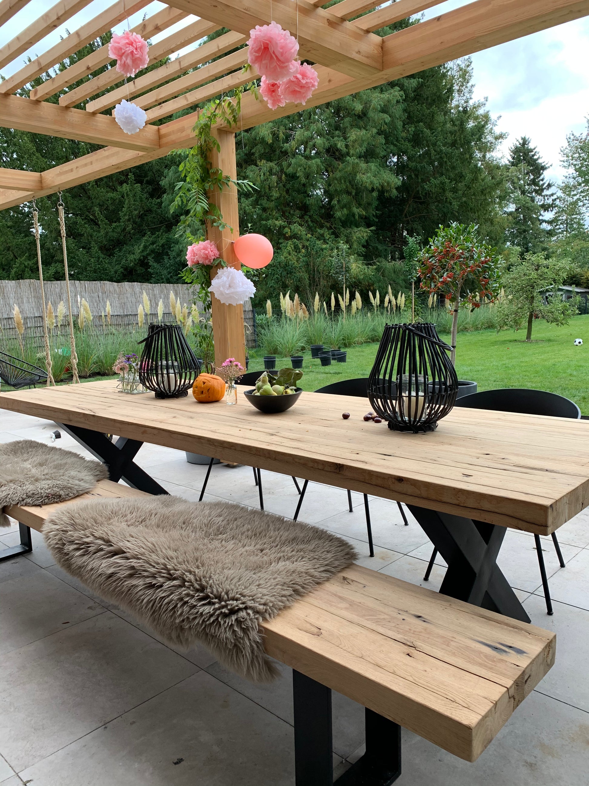 Gartentisch Massivholz | Esstisch Terrasse | Holztisch Garten