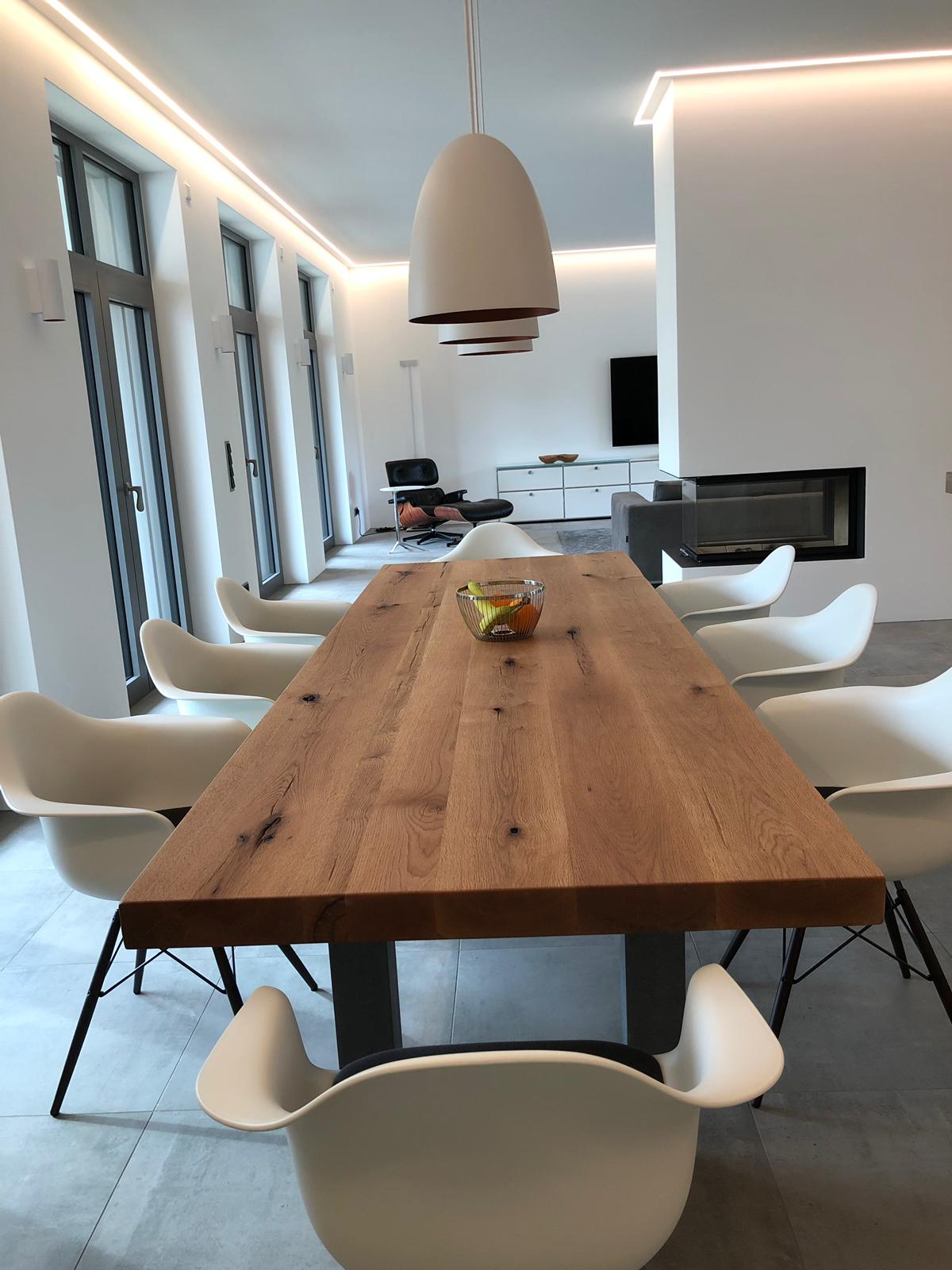 Designtisch Holz und Beton | Holzwerk-Hamburg 