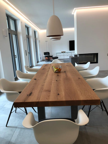 Designtisch Holz und Beton | Holzwerk-Hamburg 