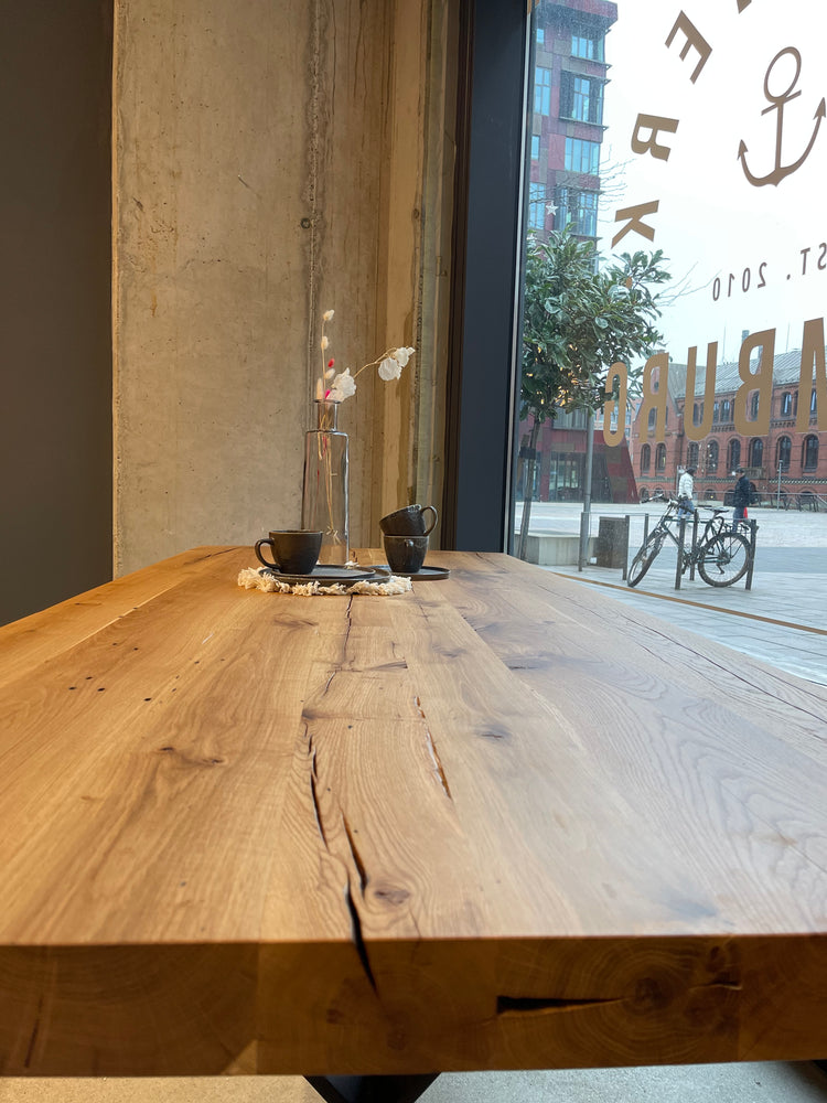 Massivholz Tischplatte aus Eichenholz von Holzwerk Hamburg 