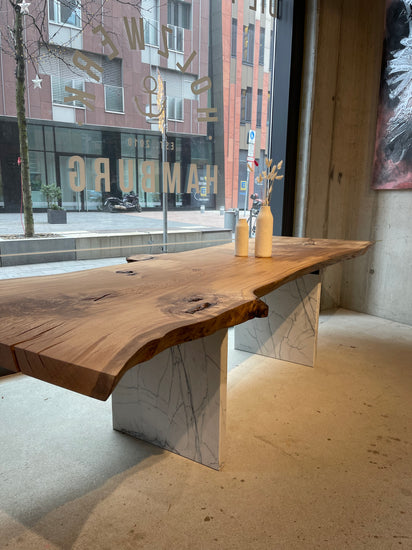 Designtisch Tisch Mamor und Holz | Holzwerk Hamburg 