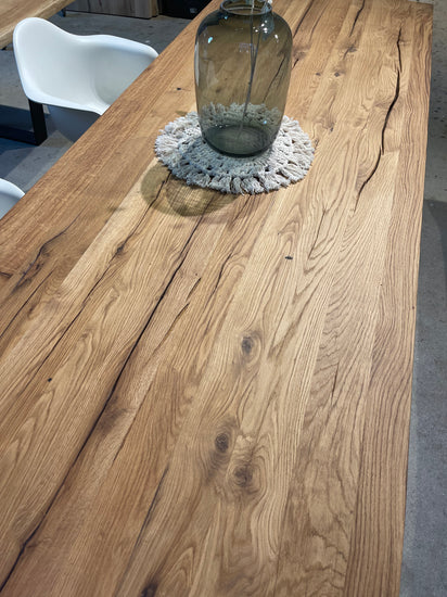 Tischplatte aus Eichenholz Altholz nach Maß von Holzwerk Hamburg 
