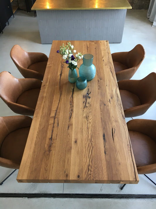 Massivholz Tischplatte aus Eichenholz Altholz | gefertigt nach Maß von Holzwerk Hamburg 